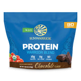Sunwarrior Proteína Vegetal Chocolate en bote, opción limpia para batidos diarios.