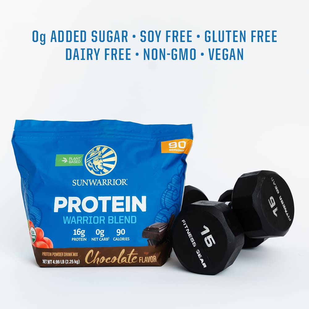 Sunwarrior Proteína Vegetal Chocolate ingredientes, fuente de aminoácidos para apoyo diario.