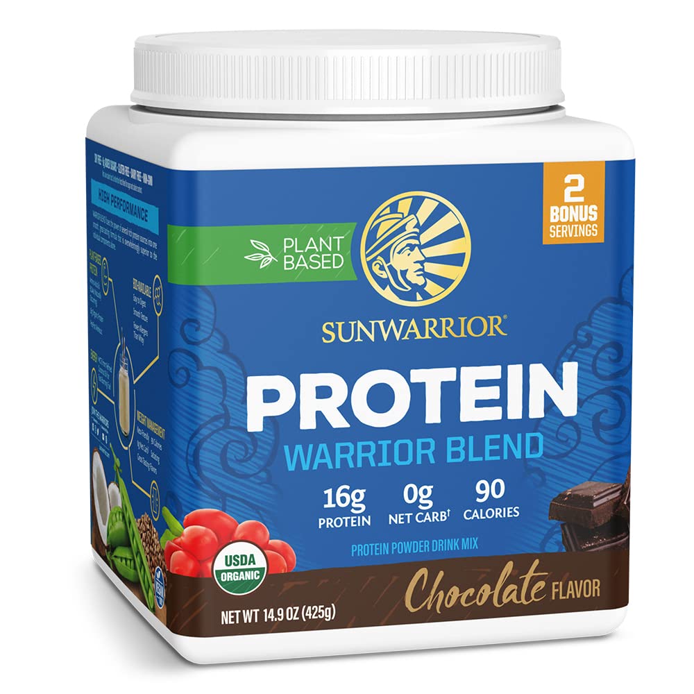 Sunwarrior Proteína vegetal chocolate, batido suave para energía diaria