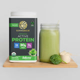 Para entrenamientos, Sunwarrior ofrece proteína vegetal sin gluten ni azúcares añadidos.