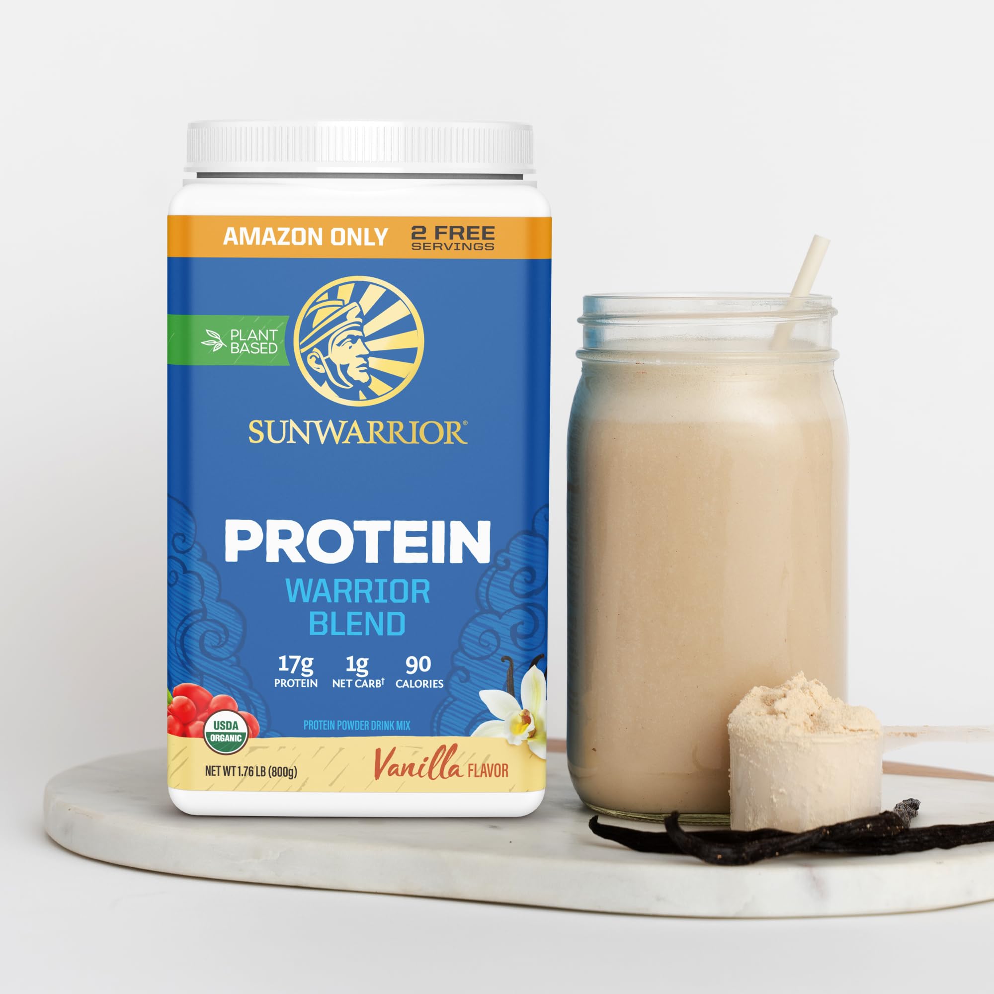 Sunwarrior proteína vegetal vainilla etiqueta nutricional: información clara para elegir