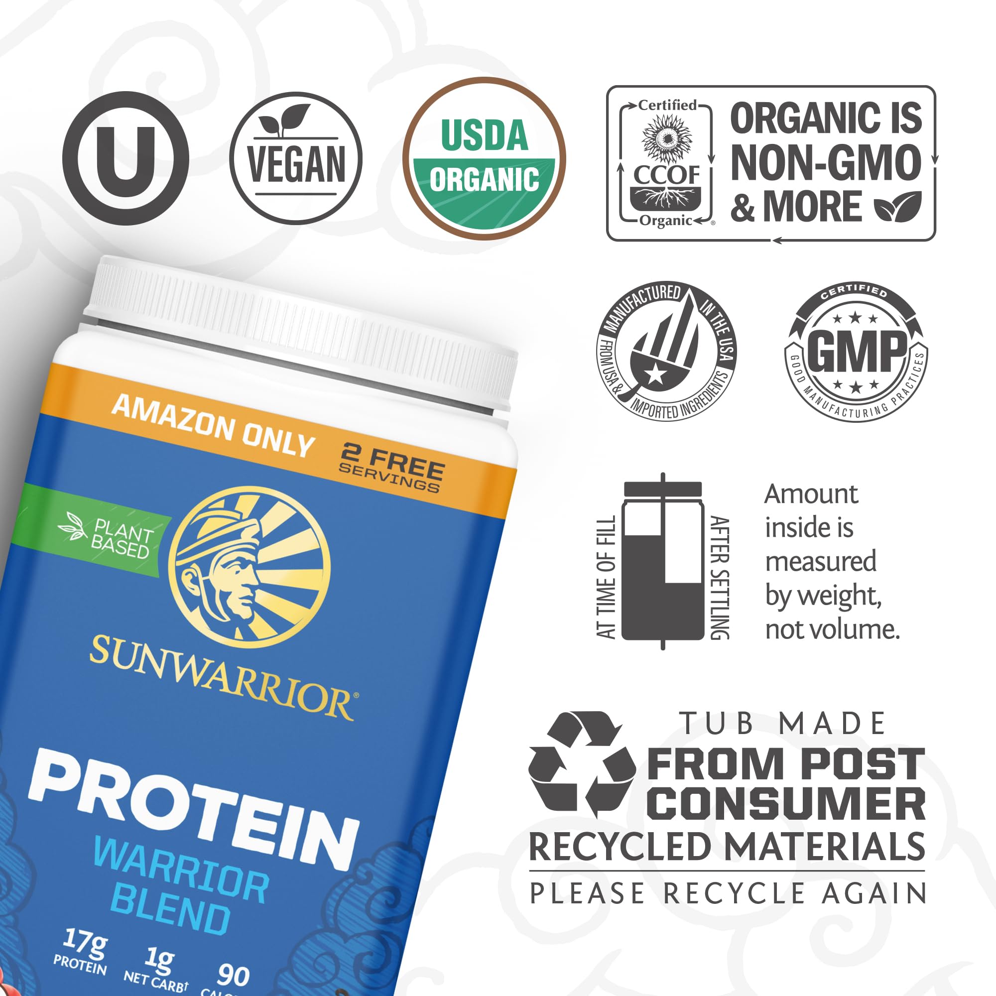 Sunwarrior proteína vegetal vainilla taza con mezcla: consumo rápido post-entrenamiento