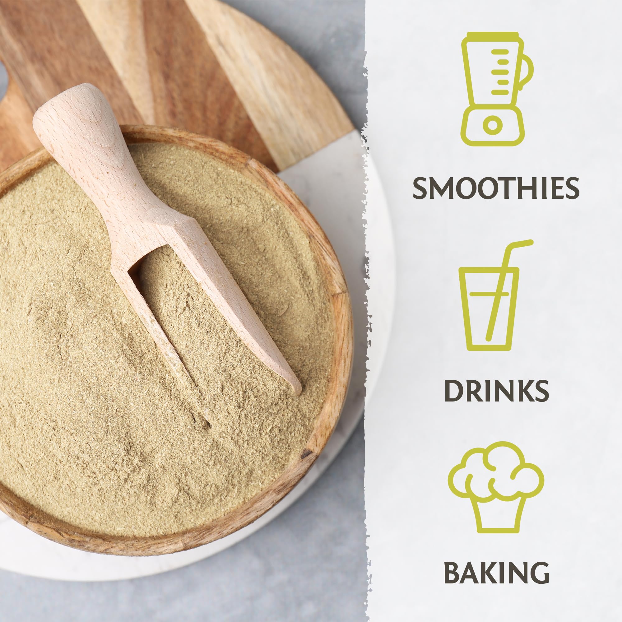 Sunwarrior Psyllium Husk polvo orgánico pera, apoyo digestivo con fibra soluble.