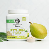 Sunwarrior Psyllium Husk polvo orgánico pera, ingrediente versátil para hornear.
