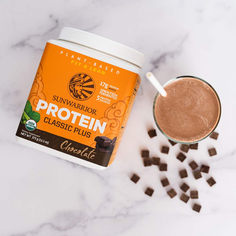 Sunwarrior Sin soja, sin gluten, sin lácteos; opción vegana apta para dietas.