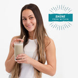 Sunwarrior Vegan Collagen Polvo, cabello piel uñas, apoyando un aspecto saludable para un estilo de vida activo.