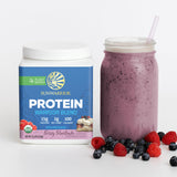 Ingredientes-guisantes-canamo, fuente proteica vegetal de Sunwarrior Warrior Blend.
