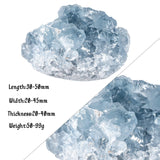 SUNYIK Celestita azul en detalle de geoda, brillo natural para colección