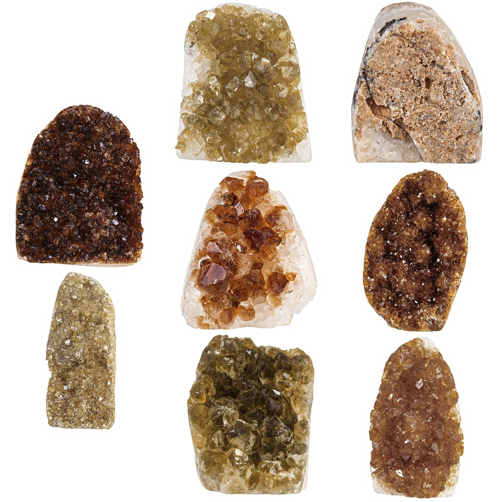 SUNYIK geoda de citrino natural para feng shui y equilibrio del espacio.