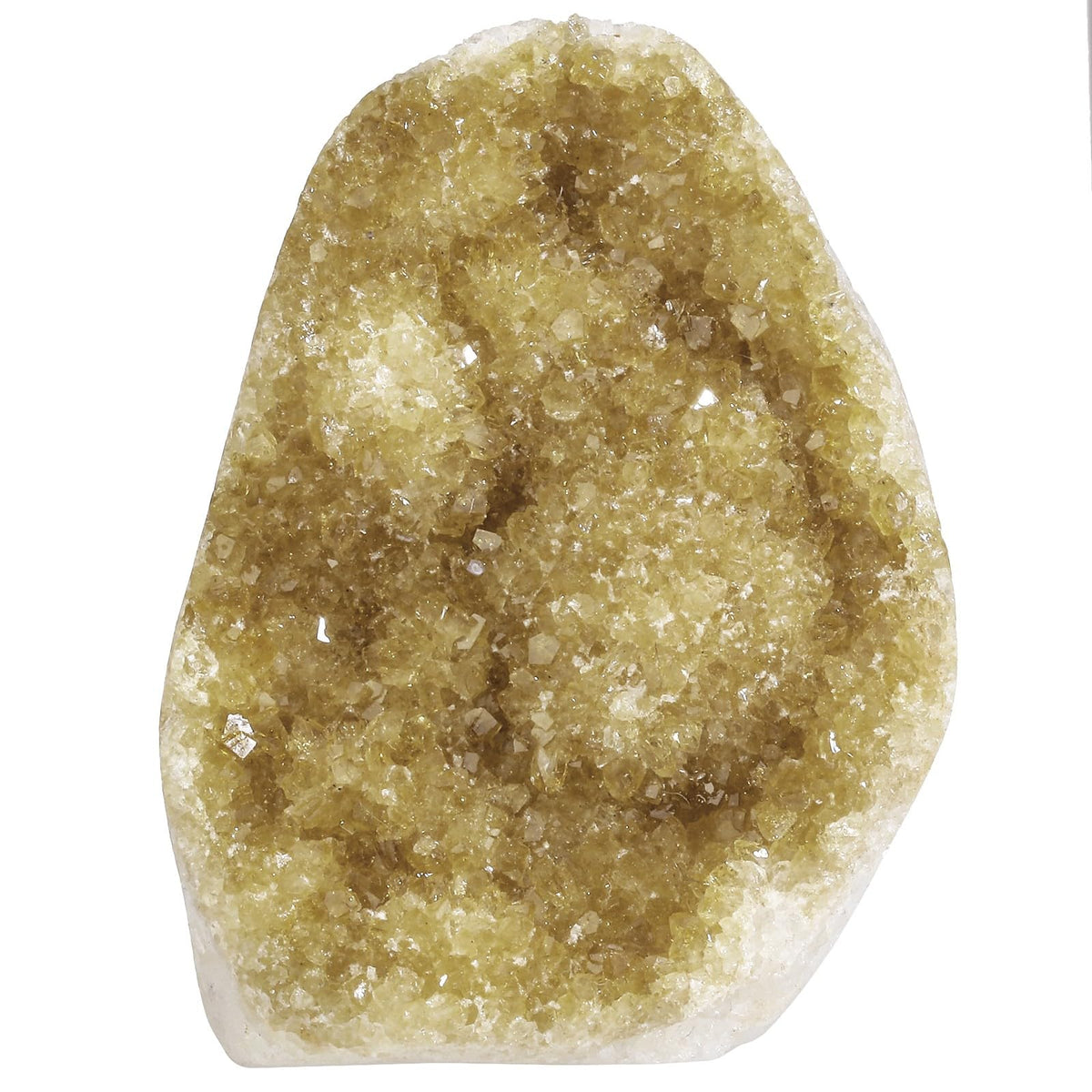 SUNYIK laja citrino irregular frontal, pieza decorativa ideal para mesa o estantería.