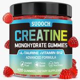 SUOOCH Creatine Gummies frambuesa en bote consumo práctico para entrenar
