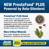 Super Beta Prostate Advanced, cápsulas en mano, recordatorio de ingesta diaria.