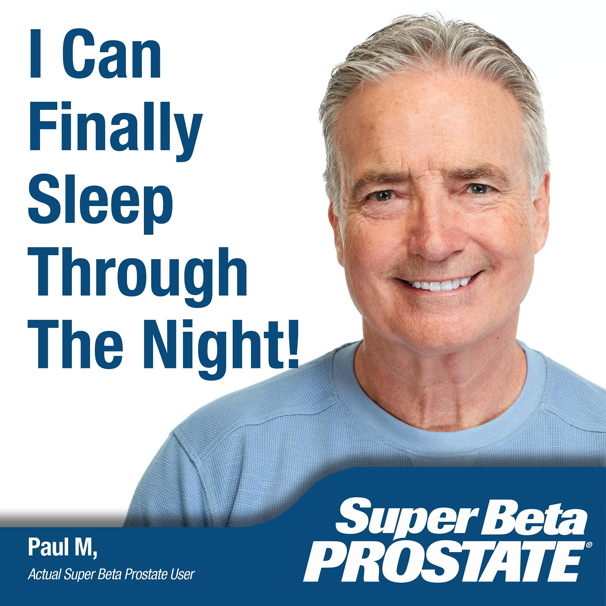 Super Beta Prostate empaque en caja, fácil de almacenar en cajón.