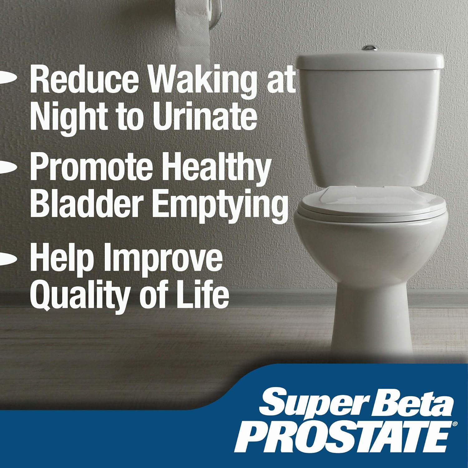 SUPER BETA PROSTATE: etiqueta clara que resalta ingredientes clave para el bienestar.
