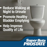 SUPER BETA PROSTATE: etiqueta clara que resalta ingredientes clave para el bienestar.