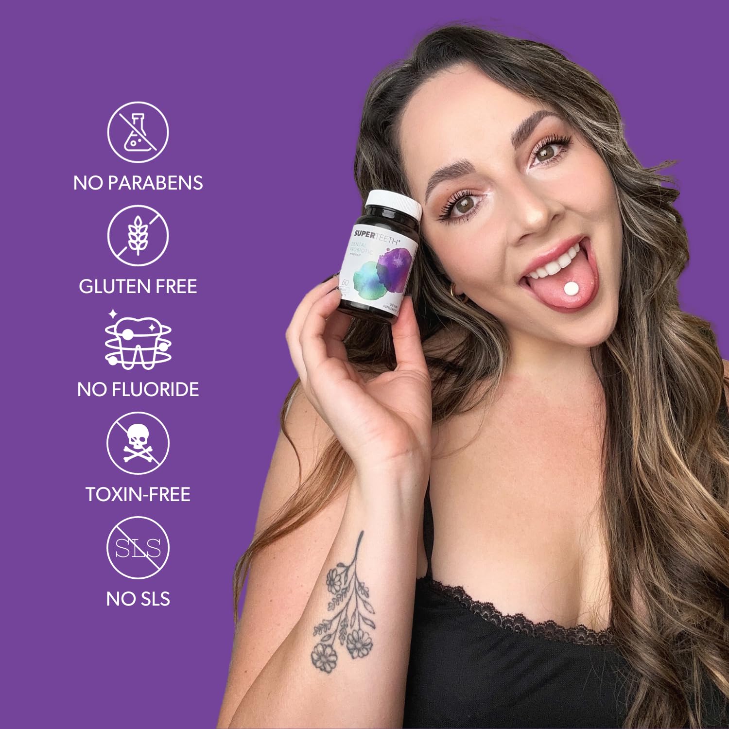 Super Teeth Probiotico: sabor menta que facilita el cuidado diario.