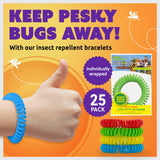 Paquete de 25 pulseras para la familia al aire libre.