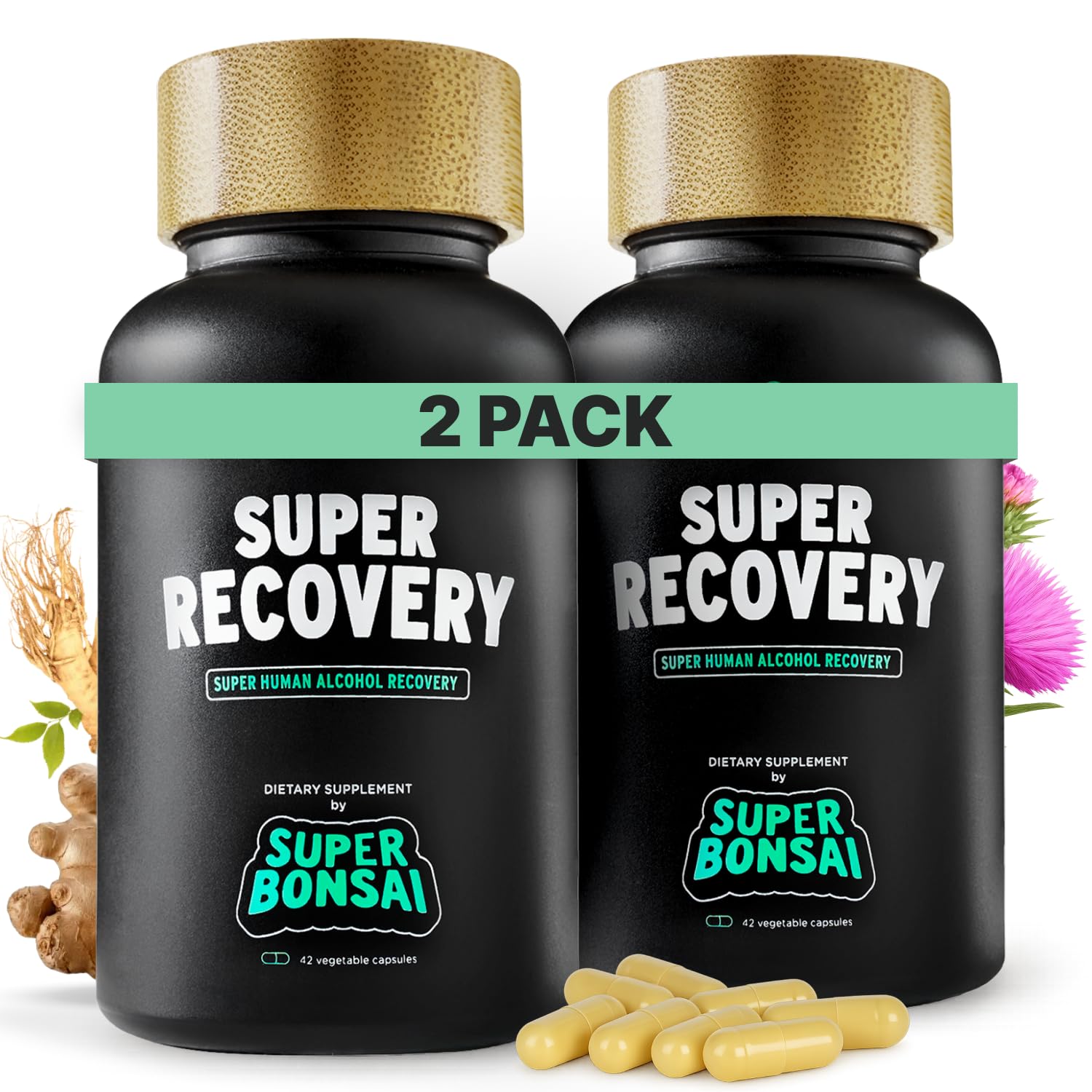 SuperBonsai Recuperación: cápsulas para energía matutina y bienestar