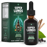 SuperBonsai Gotas para Pulmones: botella elegante para apoyar respiración clara de forma natural