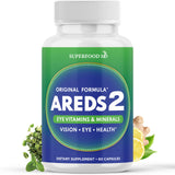 Superfood MD AREDS-2: botella de cápsulas para apoyo ocular durante tareas prolongadas