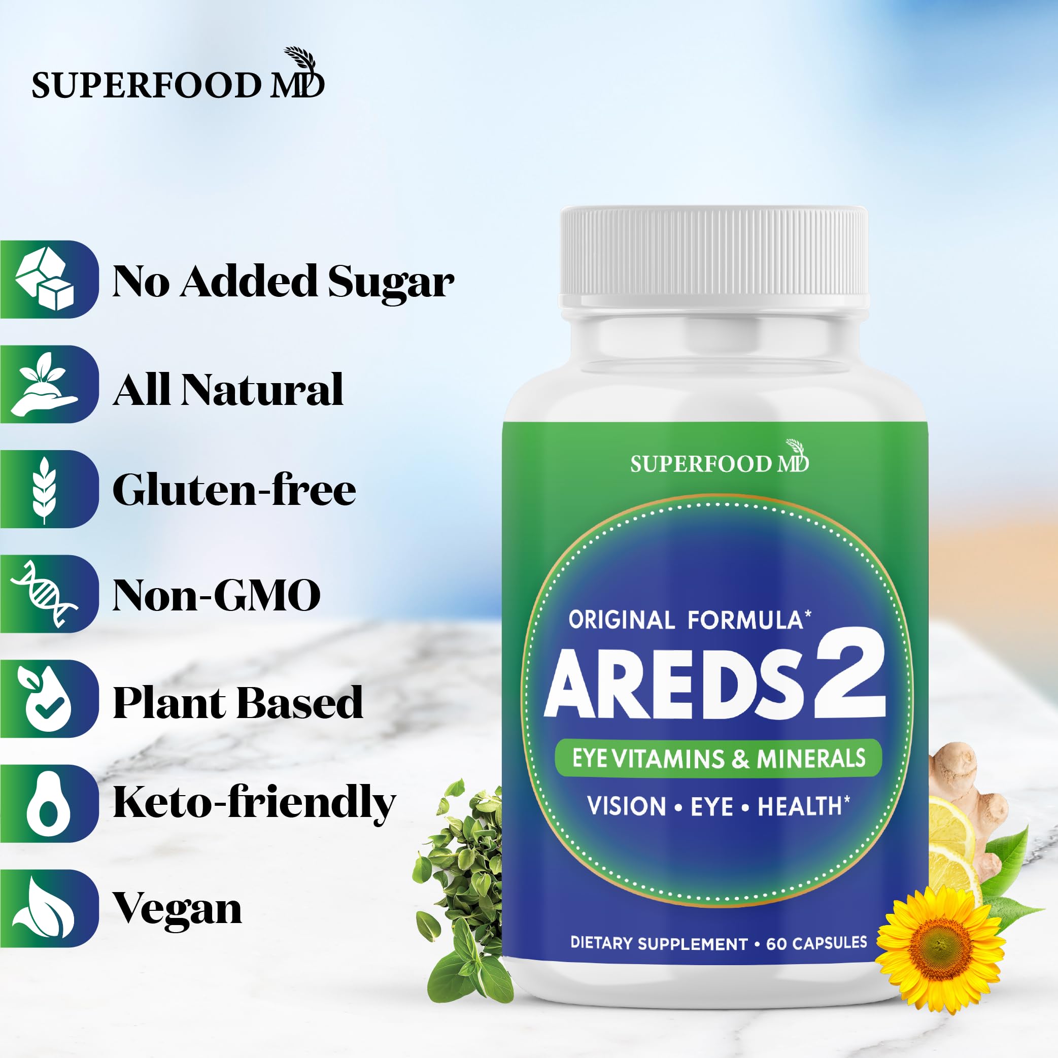 Superfood MD AREDS-2: uso diario para apoyar la función visual en pantallas