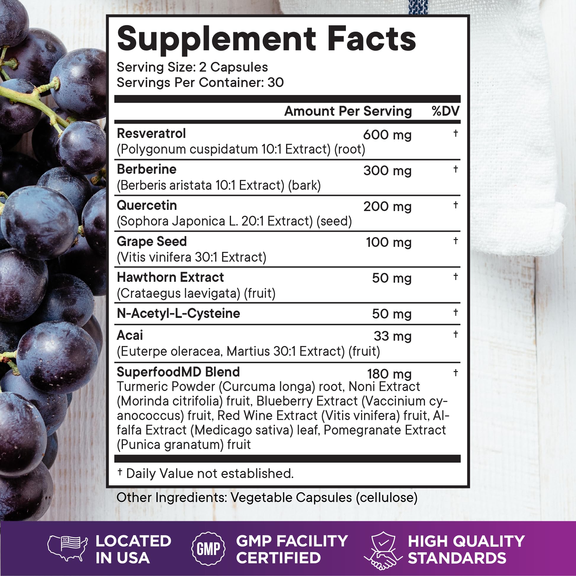 Superfood MD Quercetina: cápsulas para una rutina antioxidante diaria.