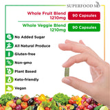 Superfood MD Frutas y Verduras: caja externa para almacenamiento práctico.