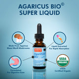 Agaricus Bio Super Liquid: dosis diaria en práctico formato líquido.