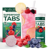 Superfood Tabs detox disolución en agua para hidratación fácil y agradable.