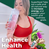 Superfood Tabs sabor frambuesa: bebida energética sin azúcar y con cafeína.