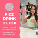 Superfood Tabs sabor frambuesa, bebida efervescente refrescante.