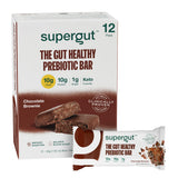 Supergut barras prebióticas chocolate brownie en envase, snack nutritivo para llevar