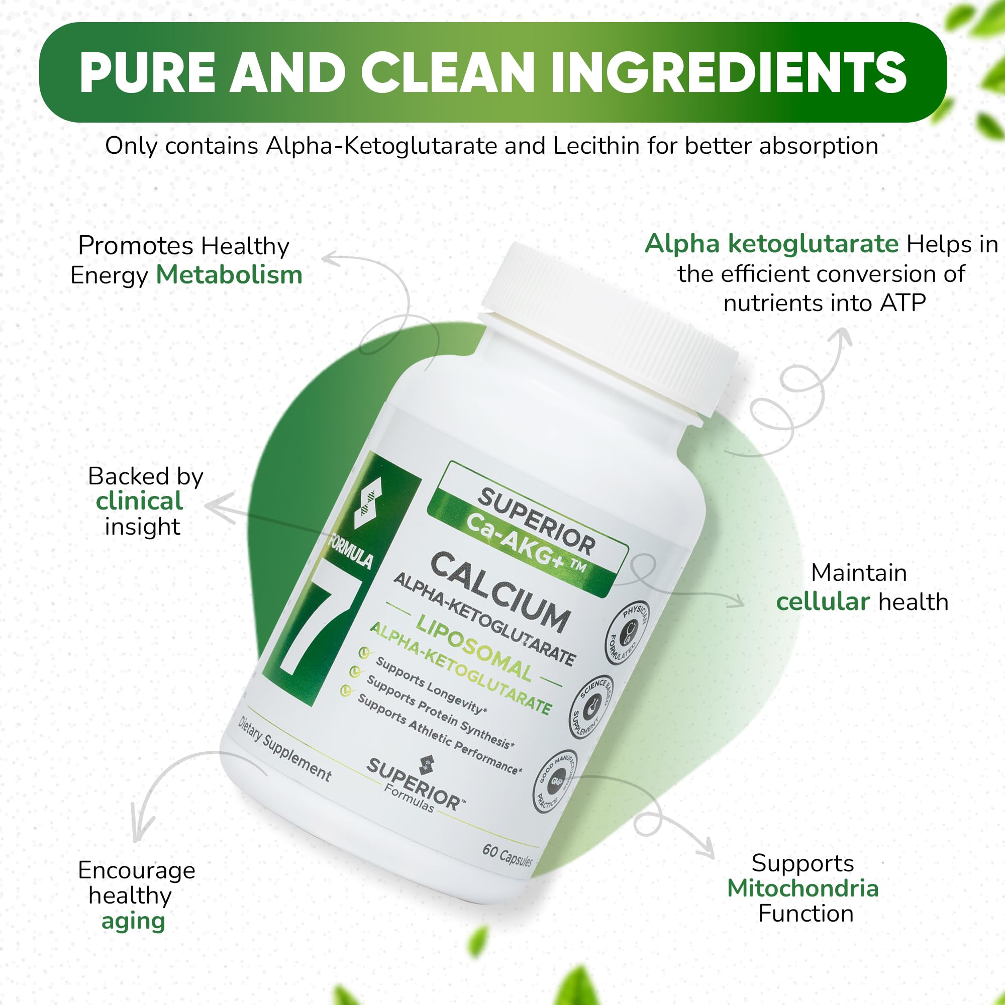 Toma diaria conveniente de Superior Formulas AKG liposomal