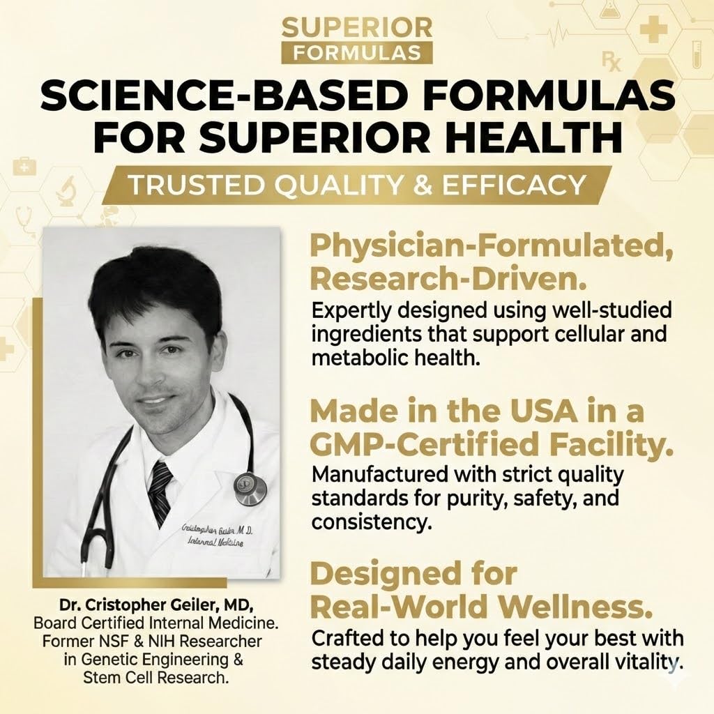 Superior Formulas LLC Multivitamínico potente areds2 etiqueta cercana para visión y bienestar general
