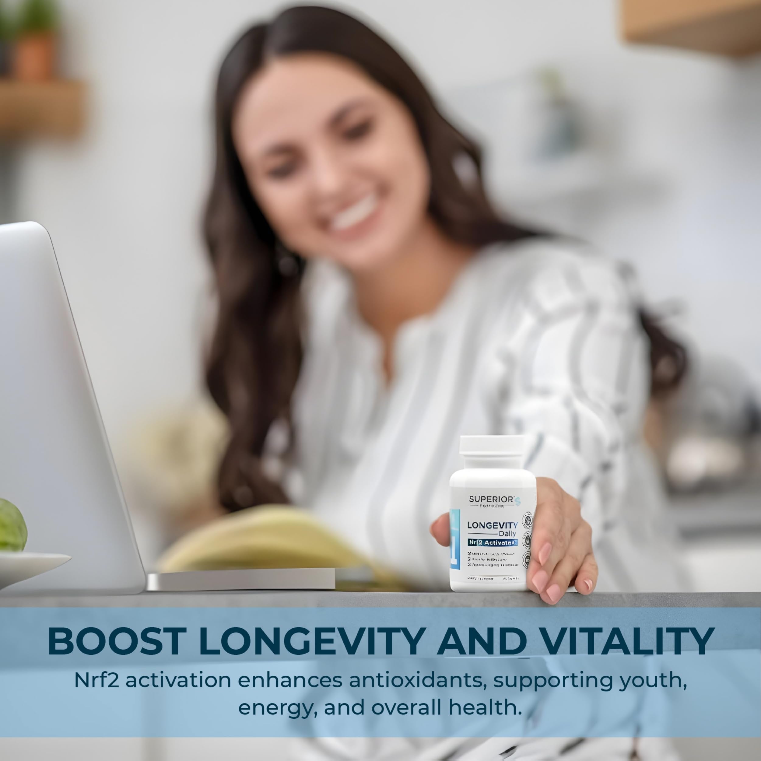 Detalles de botánicos en Superior Formulas NRF2 Activator para resiliencia celular.