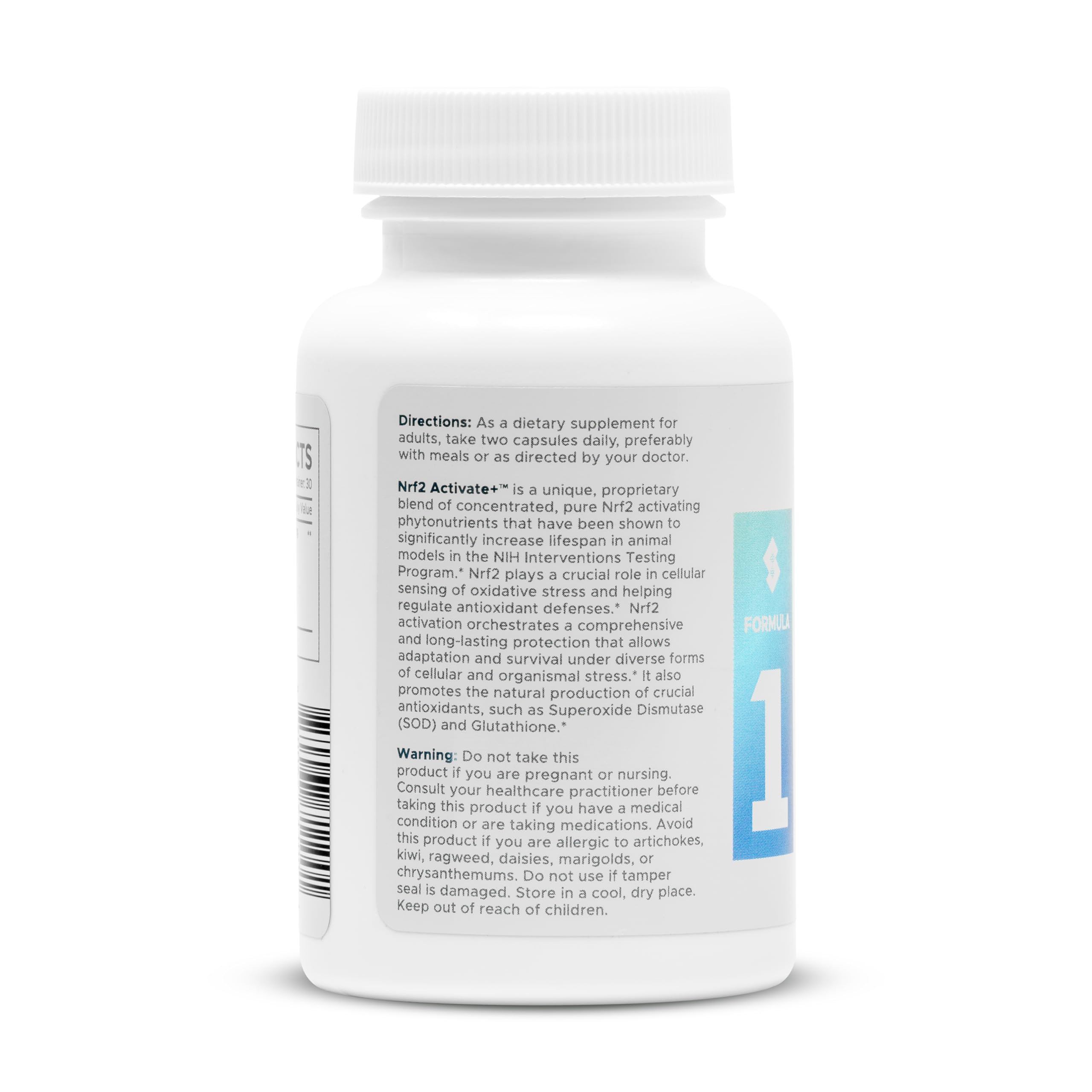 Instrucciones de uso de Superior Formulas NRF2 Activator para consistencia diaria.