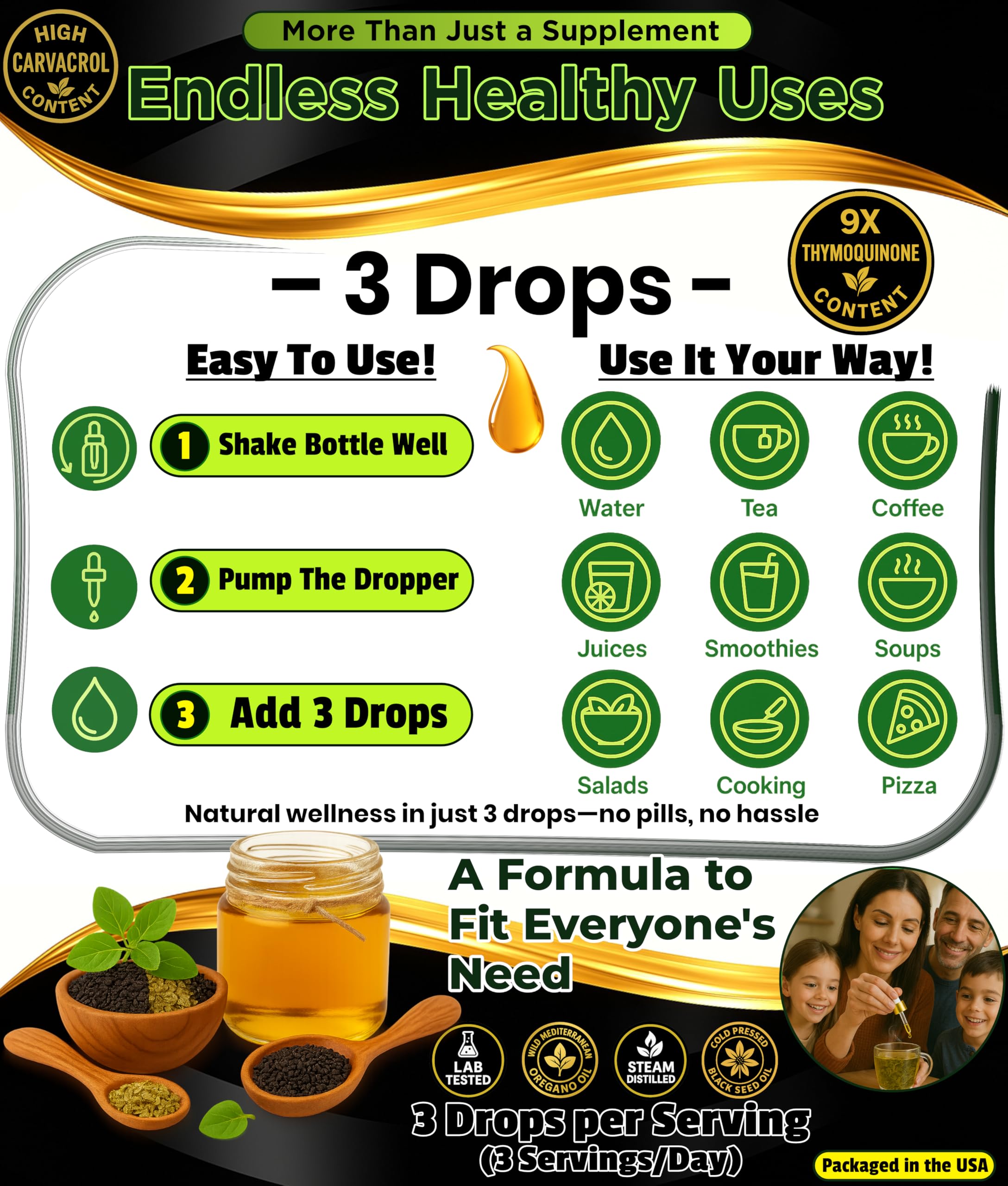 Mezcla 2 en 1 para añadir a bebidas y comidas con SUPERIOR FULVIC HUMIC X935