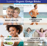 Superior Labs Ginkgo Biloba 1200 mg, sello de pureza, compromiso con calidad y pruebas.