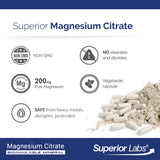 Porción de Superior Labs Magnesio Citrato para dosis diaria.
