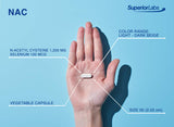 Caja y empaque de Superior Labs NAC 1200 mg.