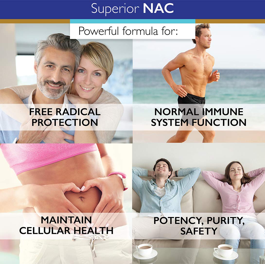 Dosis diaria indicada para NAC 1200 mg de Superior Labs.