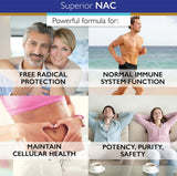 Dosis diaria indicada para NAC 1200 mg de Superior Labs.