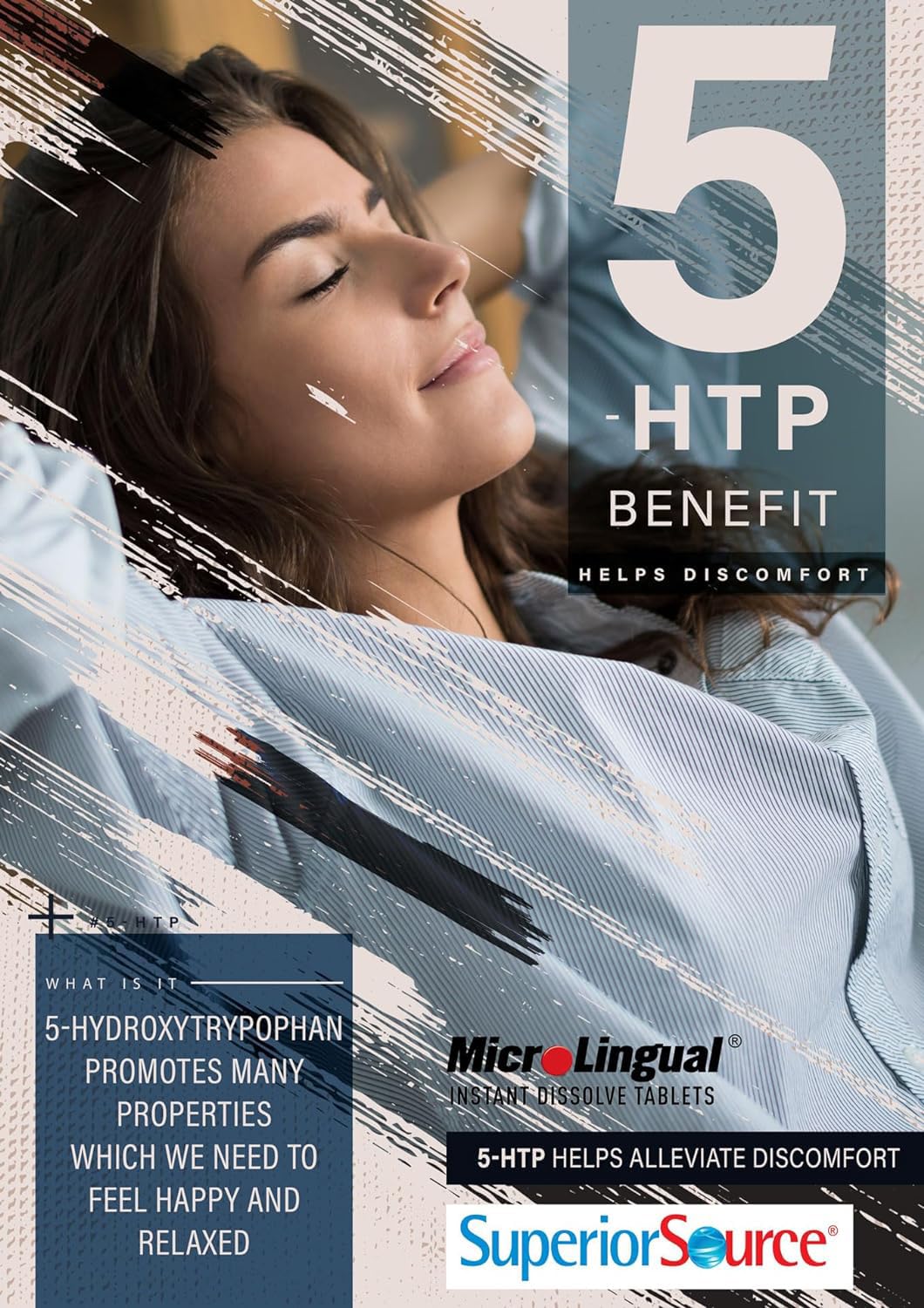 Superior Source 5-HTP: microlingual facilita absorción rápida