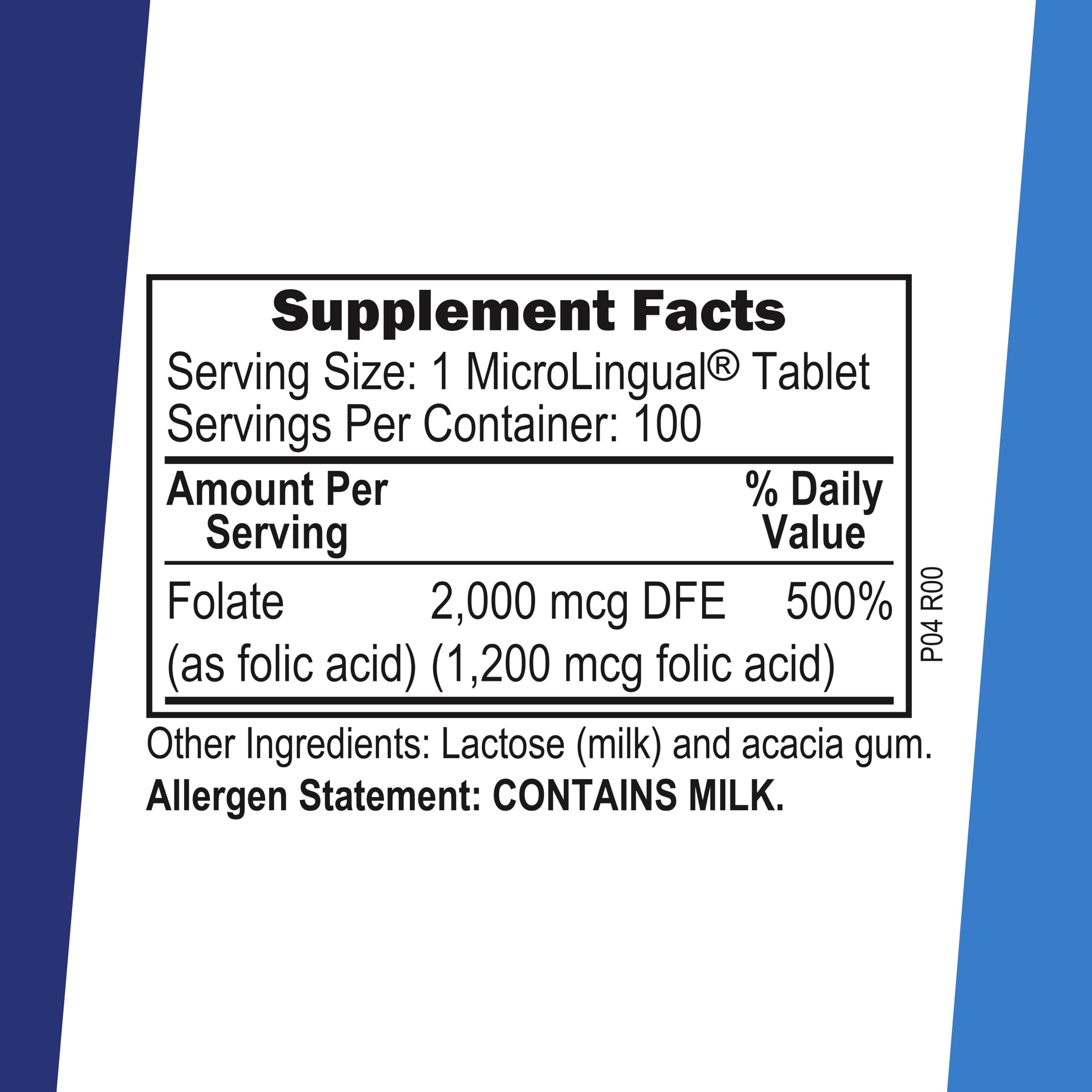 Superior Source ácido fólico 1200 mcg, empaque de botella para fácil almacenamiento.