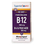Superior Source: tableta B12-B6 y ácido fólico, para energía diaria.