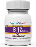 Superior Source B12 formulación pura sin aditivos para bienestar diario