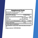 Superior Source B6 y ácido fólico 400 mcg, tabletas para apoyo metabólico.