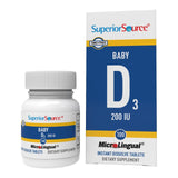 Tabletas sublinguales de Superior Source Baby D3 para absorción rápida