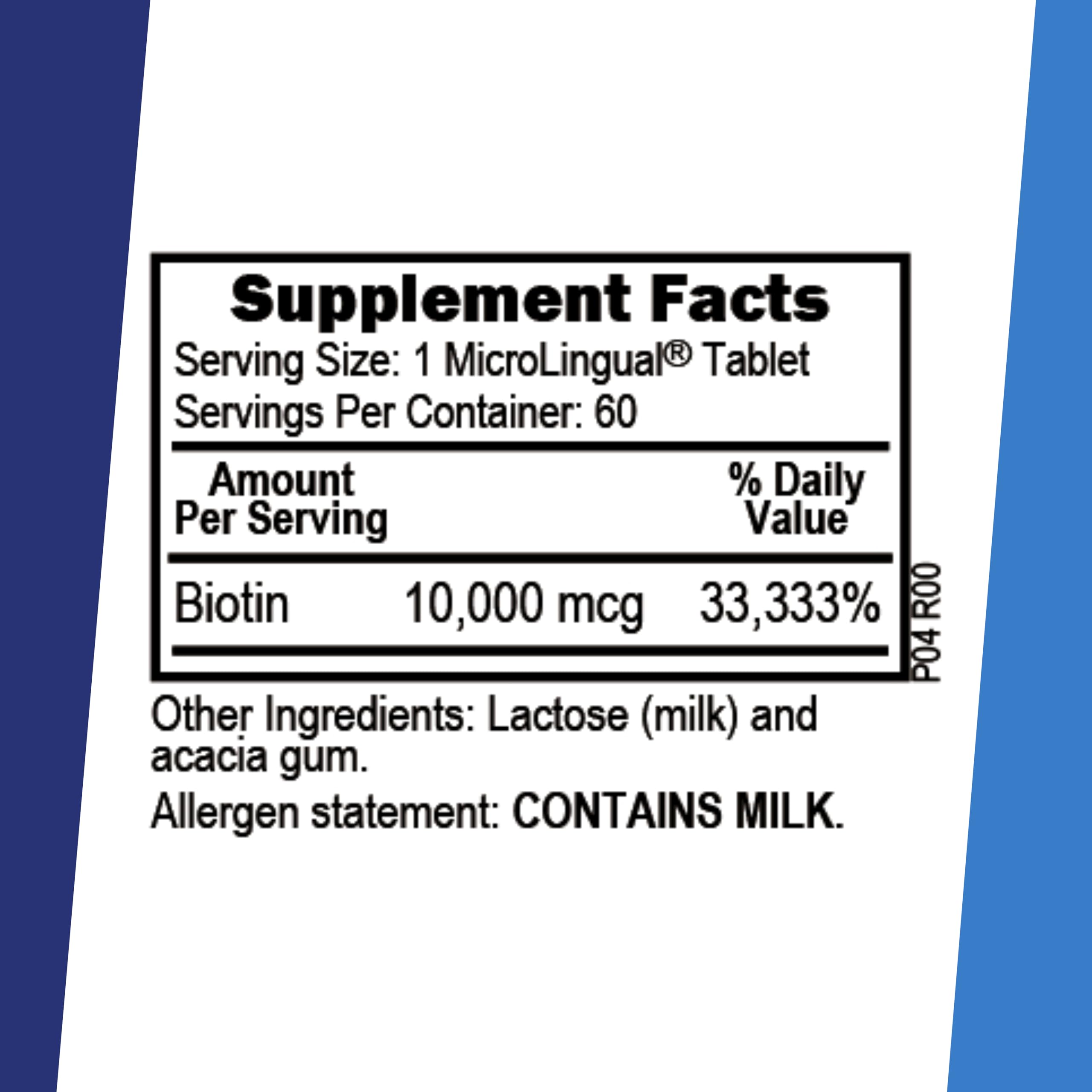 Biotina Superior Source: dosis de 10 mg para cabello sano.