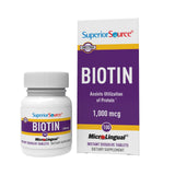 Biotina Superior Source 1000 mcg, tabletas microlinguales para absorción rápida